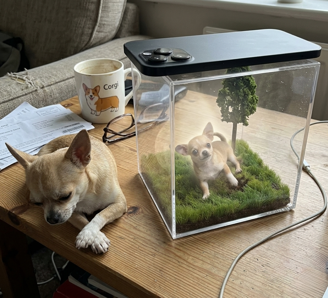 Pet Memorial 3D Hologram Projector Box