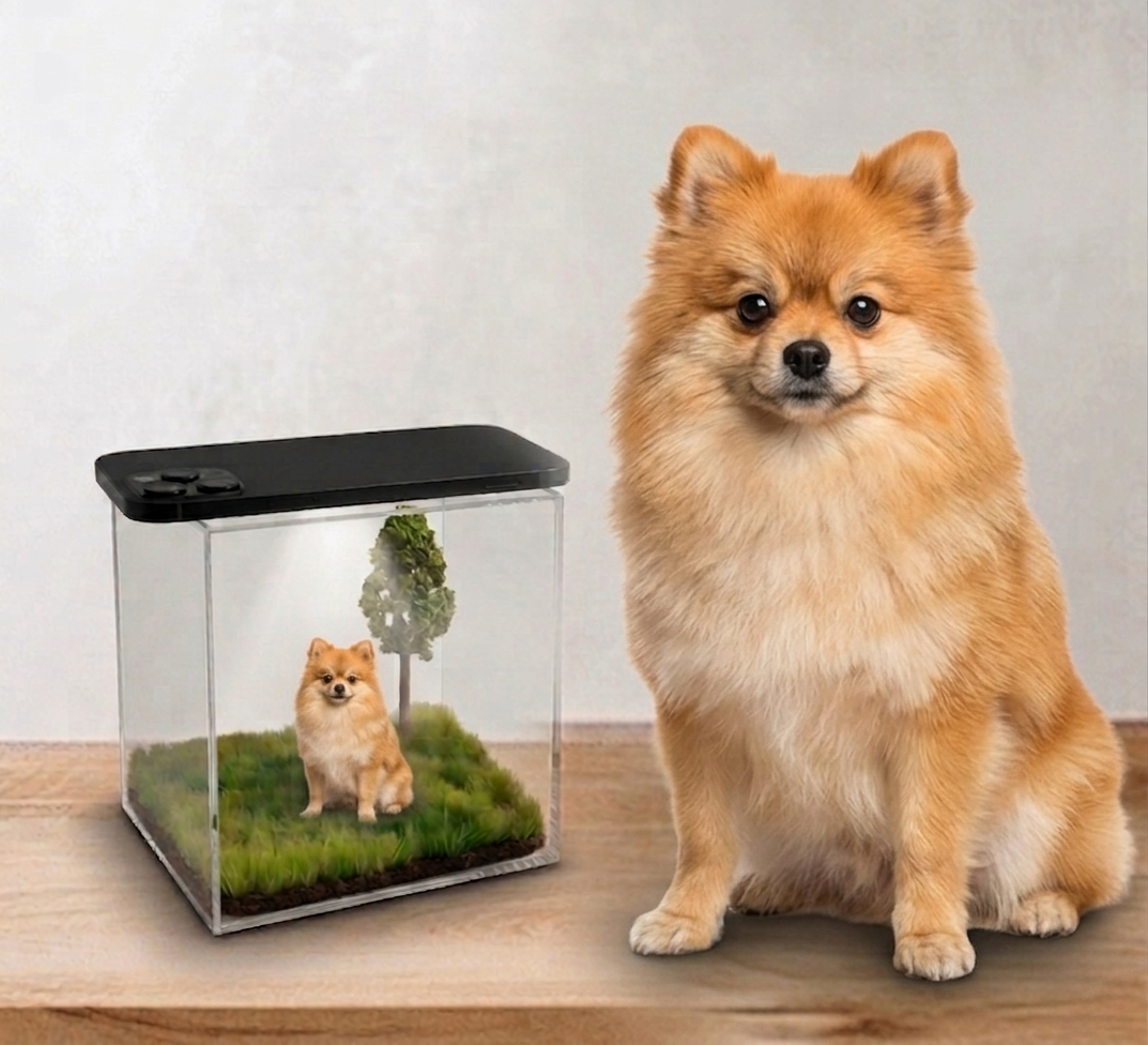 Pet Memorial 3D Hologram Projector Box